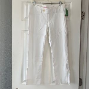 Lilly Pulitzer luxury capri pants in resort white